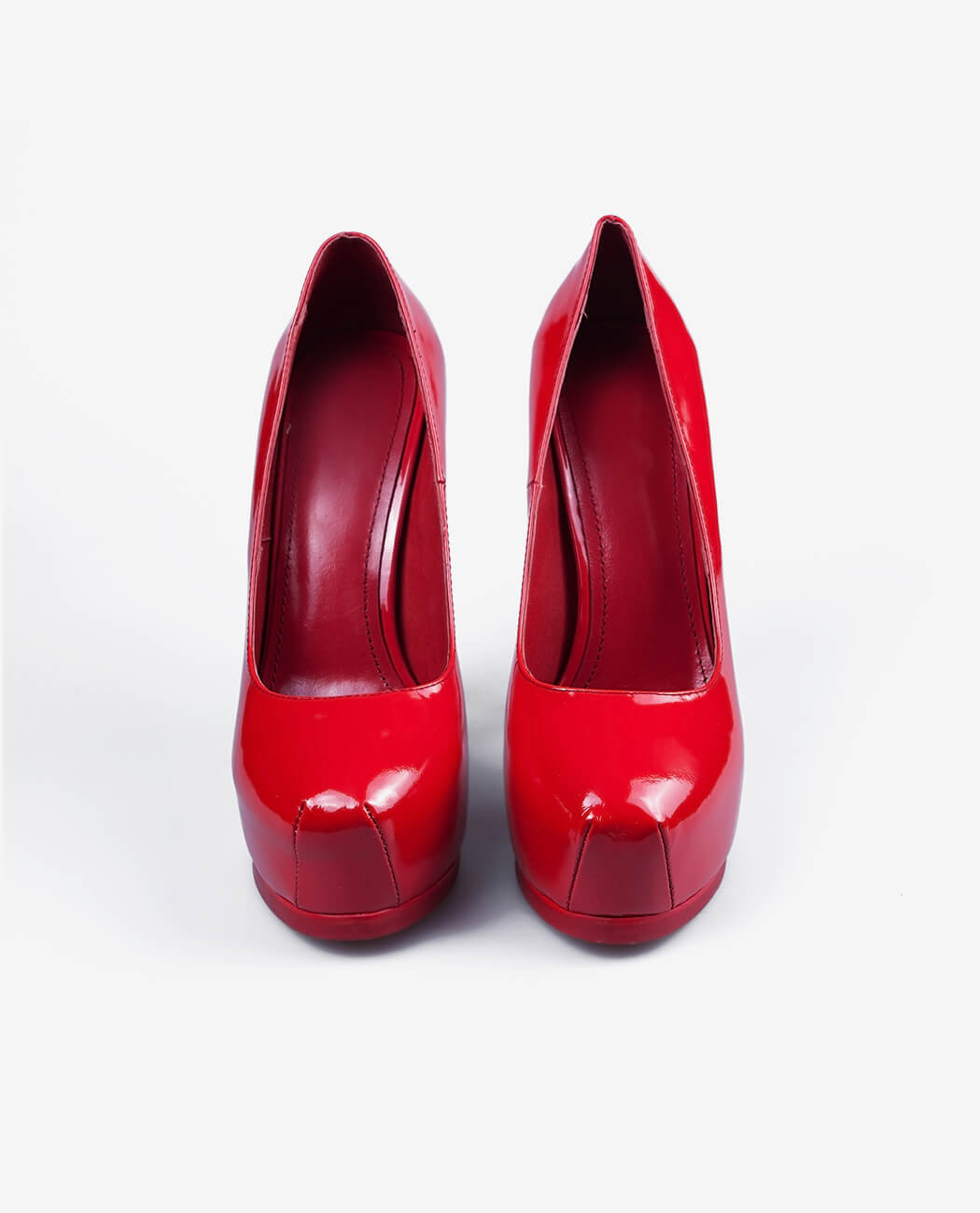 Women Red Glossy Pumps